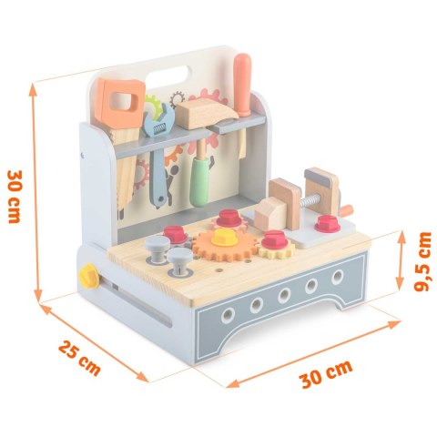 Drewniany Warsztat Dla Dzieci RicoKids Narzędzia Stół 3w1 Montessori