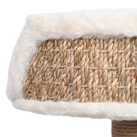 Drapak z Trawy Morskiej i Pluszu – 49 cm, Półka i Zabawka