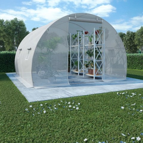 Szklarnia Ogrodowa 9 m 300x300 cm – Wytrzymała Siatka PE i Stal Galwanizowana Szklarnia Ogrodowa 9 m 300x300 cm – Wytrzymała Siatka PE i Stal Galwanizowana