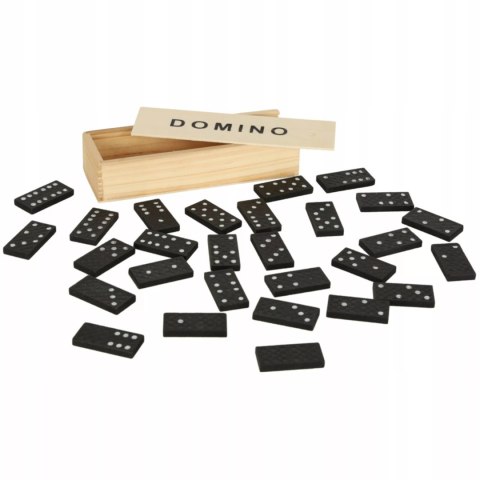 Rodzinne Domino Klasyczne – Zestaw 28 Kostek z Drewnianym Pudełkiem