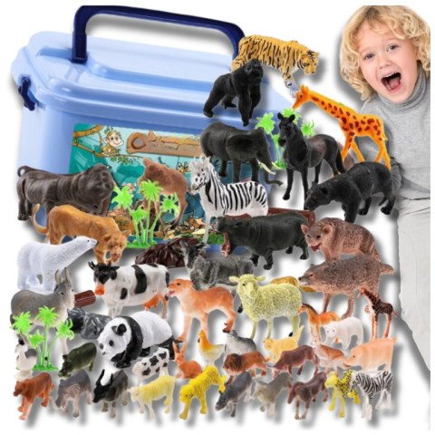 Figurki Zwierzątek ZOO Safari – Zestaw 58 Elementów w Skrzyneczce Figurki Zwierzątek ZOO Safari – Zestaw 58 Elementów w Skrzyneczce