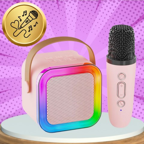 Głośnik Karaoke z Mikrofonem i Podświetleniem LED Bluetooth Głośnik Karaoke z Mikrofonem i Podświetleniem LED Bluetooth