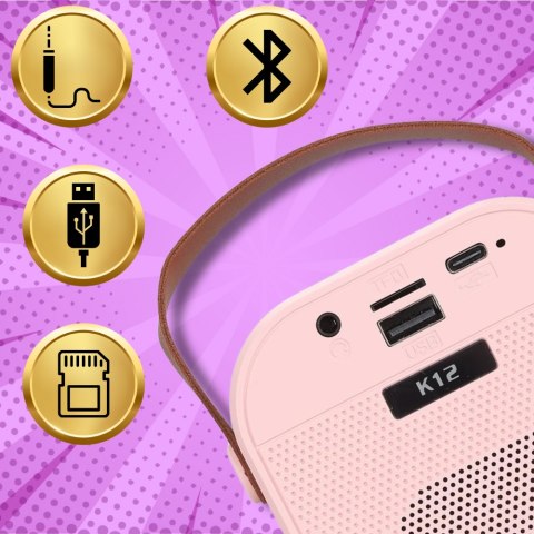 Głośnik Karaoke z Mikrofonem i Podświetleniem LED Bluetooth Głośnik Karaoke z Mikrofonem i Podświetleniem LED Bluetooth