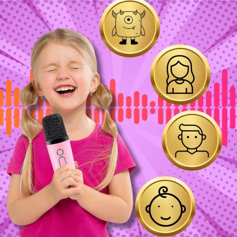 Głośnik Karaoke z Mikrofonem i Podświetleniem LED Bluetooth Głośnik Karaoke z Mikrofonem i Podświetleniem LED Bluetooth