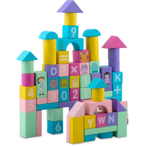 Drewniane klocki edukacyjne Ricokids 100 szt. Montessori Drewniane klocki edukacyjne Ricokids 100 szt. Montessori