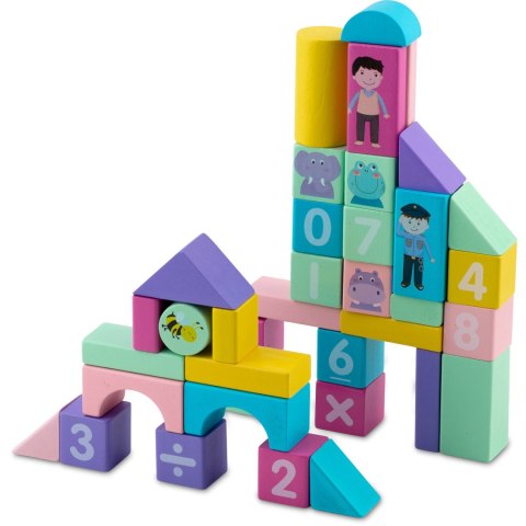 Drewniane klocki edukacyjne Ricokids 100 szt. Montessori Drewniane klocki edukacyjne Ricokids 100 szt. Montessori