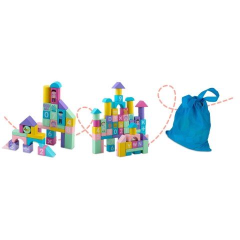 Drewniane klocki edukacyjne Ricokids 100 szt. Montessori Drewniane klocki edukacyjne Ricokids 100 szt. Montessori