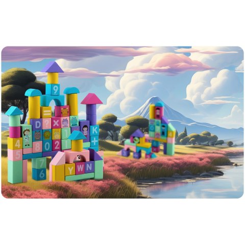 Drewniane klocki edukacyjne Ricokids 100 szt. Montessori Drewniane klocki edukacyjne Ricokids 100 szt. Montessori