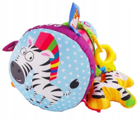 Pluszowy Walec Stabilizacyjny Z Grzechotkami Różowy – Nauka Raczkowania