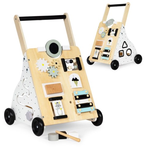 Drewniany Chodzik Pchacz - Wózek Edukacyjny ECOTOYS Drewniany Chodzik Pchacz - Wózek Edukacyjny ECOTOYS