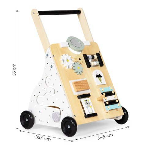 Drewniany Chodzik Pchacz - Wózek Edukacyjny ECOTOYS Drewniany Chodzik Pchacz - Wózek Edukacyjny ECOTOYS