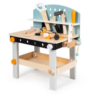 Drewniany Warsztat Dla Dzieci – Stół Narzędziowy 38 Elementów ECOTOYS