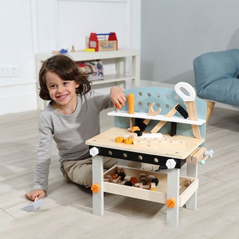 Drewniany Warsztat Dla Dzieci – Stół Narzędziowy 38 Elementów ECOTOYS Drewniany Warsztat Dla Dzieci – Stół Narzędziowy 38 Elementów ECOTOYS