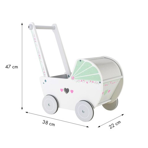 Drewniany Wózek dla Lalek - Pchacz i Chodzik ECOTOYS Drewniany Wózek dla Lalek - Pchacz i Chodzik ECOTOYS