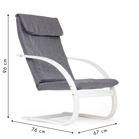 Fotel Bujany Fiński Skandynawski ModernHome White/Charo Fotel Bujany Fiński Skandynawski ModernHome White/Charo