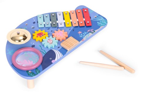 Drewniany Stolik z Instrumentami dla Dzieci - ECOTOYS Drewniany Stolik z Instrumentami dla Dzieci - ECOTOYS