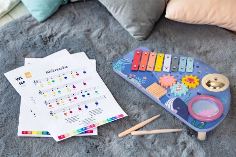 Drewniany Stolik z Instrumentami dla Dzieci - ECOTOYS Drewniany Stolik z Instrumentami dla Dzieci - ECOTOYS