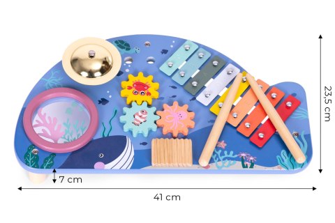 Drewniany Stolik z Instrumentami dla Dzieci - ECOTOYS Drewniany Stolik z Instrumentami dla Dzieci - ECOTOYS