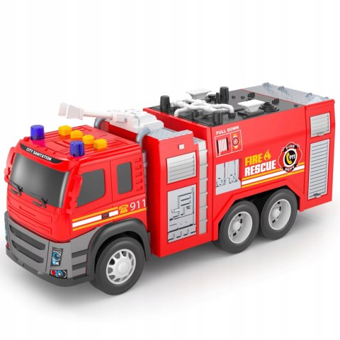Straż Pożarna Wóz Strażacki Z Dźwiękiem I Światłem – Auto Dla Dzieci 32 Cm