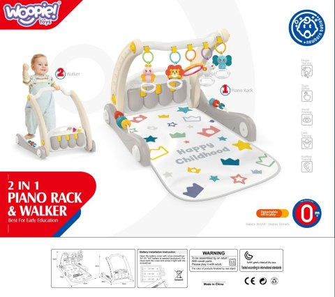 WOOPIE BABY Mata z Pałąkiem Pchacz 2w1 Pianinko WOOPIE BABY Mata z Pałąkiem Pchacz 2w1 Pianinko