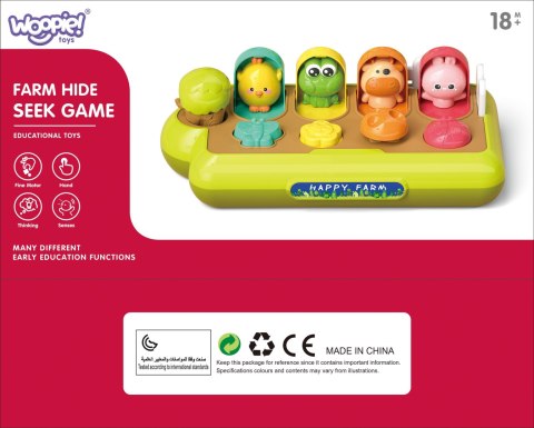 Interaktywna Zabawka Pop-Up Wyskakujące Zwierzątka Woopie 18m+ Gwizdek