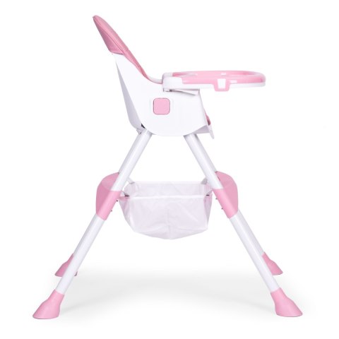 Krzesełko Do Karmienia ECOTOYS Pink Z Tacką I Koszem, 5 Punktowe pasy Krzesełko Do Karmienia ECOTOYS Pink Z Tacką I Koszem, 5 Punktowe pasy