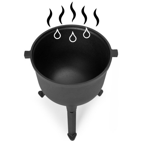 Kociołek Żeliwny Stojący 10L MultiGarden – Garnek Myśliwski na Ognisko i Grill Kociołek Żeliwny Stojący 10L MultiGarden – Garnek Myśliwski na Ognisko i Grill