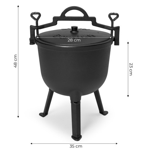 Kociołek Żeliwny Stojący 10L MultiGarden – Garnek Myśliwski na Ognisko i Grill Kociołek Żeliwny Stojący 10L MultiGarden – Garnek Myśliwski na Ognisko i Grill