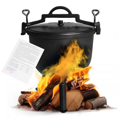 Kociołek Żeliwny Stojący 15L MultiGarden – Garnek Myśliwski na Ognisko i Grill Kociołek Żeliwny Stojący 15L MultiGarden – Garnek Myśliwski na Ognisko i Grill
