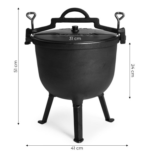 Kociołek Żeliwny Stojący 15L MultiGarden – Garnek Myśliwski na Ognisko i Grill Kociołek Żeliwny Stojący 15L MultiGarden – Garnek Myśliwski na Ognisko i Grill