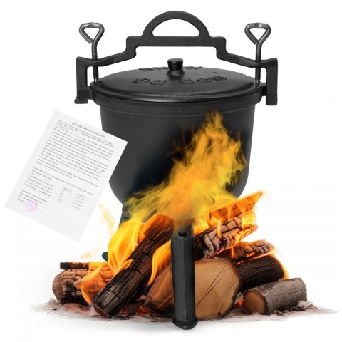 Kociołek Żeliwny Stojący 8L MultiGarden – Garnek Myśliwski na Ognisko i Grill Kociołek Żeliwny Stojący 8L MultiGarden – Garnek Myśliwski na Ognisko i Grill