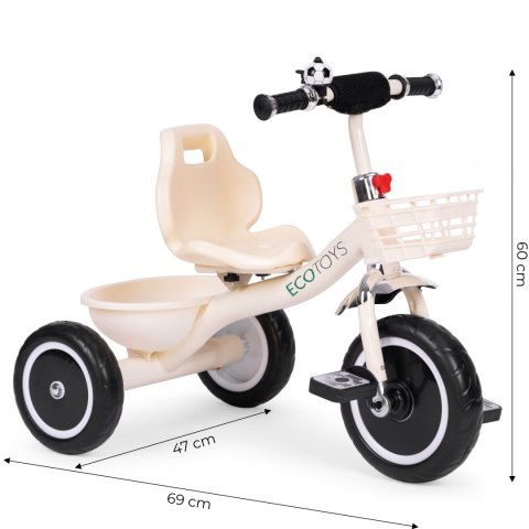 Rowerek Trójkołowy Z Koszami I Dzwonkiem ECOTOYS – Idealny Pierwszy Pojazd Rowerek Trójkołowy Z Koszami I Dzwonkiem ECOTOYS – Idealny Pierwszy Pojazd