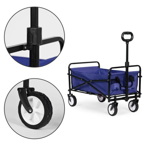 Składany Wózek Transportowy MultiGarden 48x90 cm z Gumowymi Kołami Składany Wózek Transportowy MultiGarden 48x90 cm z Gumowymi Kołami