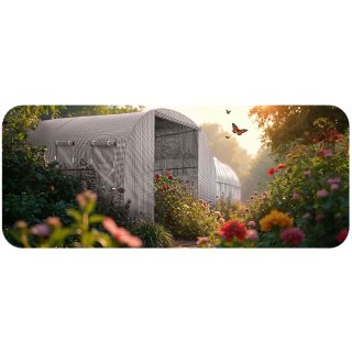 Tunel Foliowy Ogrodowy 9 m² BIAŁY – Szklarnia 2 × 4,5 m Plonos