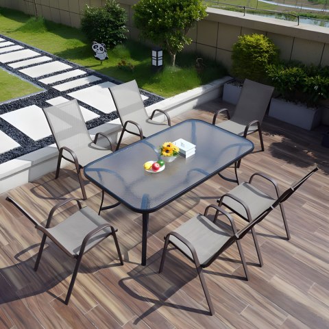 Stół Ogrodowy Szkło Hartowane 120x70 Cm – Na Taras I Ogród, MultiGarden Stół Ogrodowy Szkło Hartowane 120x70 Cm – Na Taras I Ogród, MultiGarden
