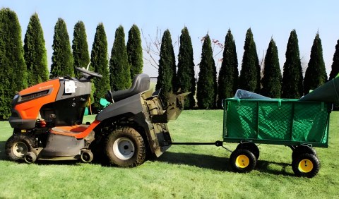 Wózek Transportowy Ogrodowy MultiGarden – 400 kg, Otwierane Burty i Koła Pompowane