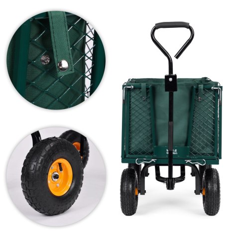 Wózek Transportowy Ogrodowy MultiGarden – 400 kg, Otwierane Burty i Koła Pompowane