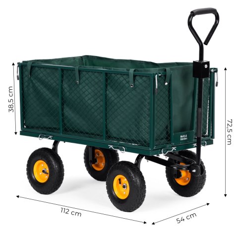 Wózek Transportowy Ogrodowy MultiGarden – 400 kg, Otwierane Burty i Koła Pompowane