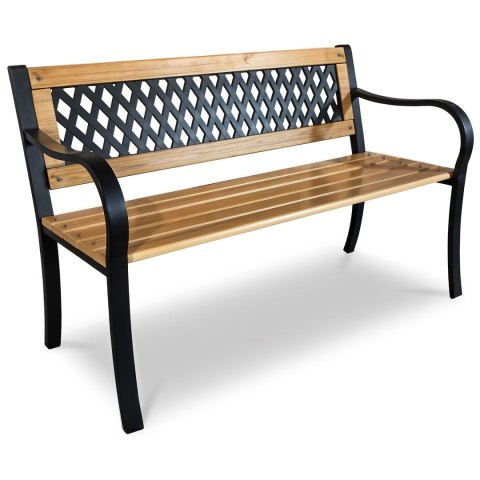 Ławka ogrodowa Sofotel Elion – solidna metalowa konstrukcja z drewnem, 125 cm Ławka ogrodowa Sofotel Elion – solidna metalowa konstrukcja z drewnem, 125 cm