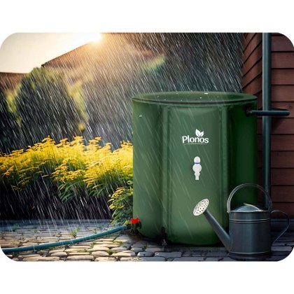 Zbiornik na deszczówkę PVC – składany, odporny na UV, 200 l Plonos