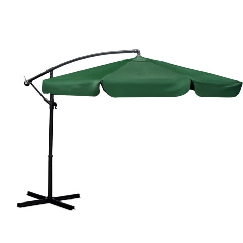 Parasol Ogrodowy z pokrowcem Plonos 350 cm 6 segmentowy Regulowany Zielony Parasol Ogrodowy z pokrowcem Plonos 350 cm 6 segmentowy Regulowany Zielony