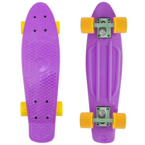 Deskorolka Fiszka 55 cm ABEC-7 Kauczukowe Kółka Lekka dla Dzieci do 50 kg Fiolet