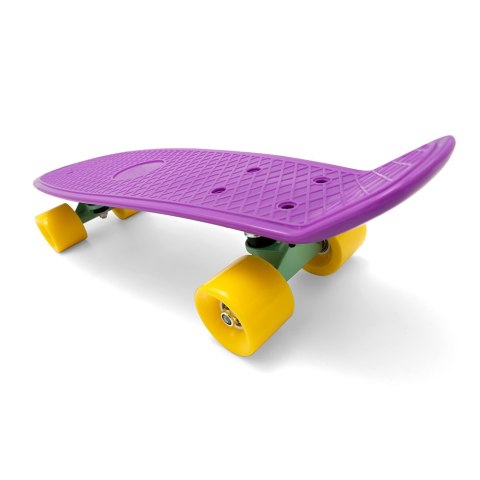 Deskorolka Fiszka 55 cm ABEC-7 Kauczukowe Kółka Lekka dla Dzieci do 50 kg Fiolet