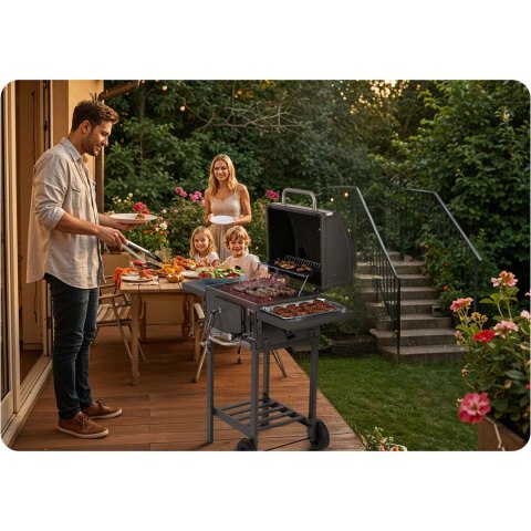 Grill Węglowy Berdsen BBQChef BD-892 – Żeliwny Ruszt i Termometr Grill Węglowy Berdsen BBQChef BD-892 – Żeliwny Ruszt i Termometr
