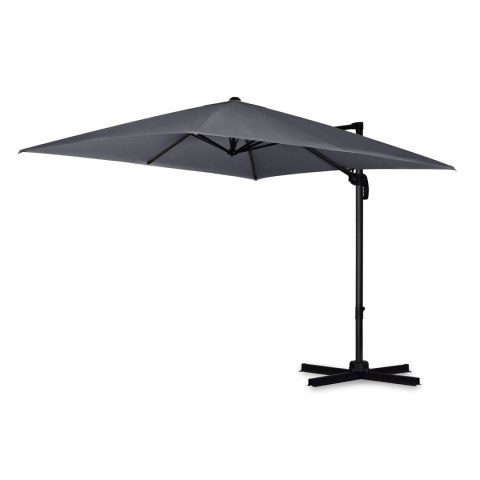 Duży Parasol Ogrodowy Plonos 360º 3x3 m + Pokrowiec – Grafitowy i Wodoodporny Duży Parasol Ogrodowy Plonos 360º 3x3 m + Pokrowiec – Grafitowy i Wodoodporny