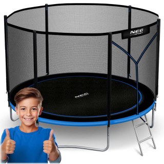 Trampolina Ogrodowa Neo-Sport 8ft/252cm – Z Siatką i Drabinką