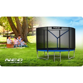 Trampolina Ogrodowa Neo-Sport 8ft/252cm – Z Siatką i Drabinką