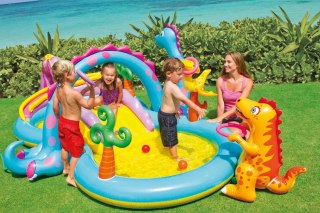 Dmuchany Wodny Plac Zabaw Dinoland INTEX 57135 – Zjeżdżalnia, Fontanna