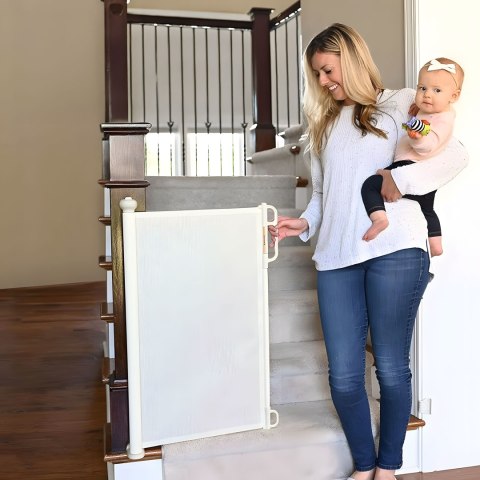 Bramka Barierka Roleta 180 Cm Ochronna Zabezpieczająca Na Schody I Drzwi – Beżowa ECOTOYS Bramka Barierka Roleta 180 Cm Ochronna Zabezpieczająca Na Schody I Drzwi – Beżowa ECOTOYS