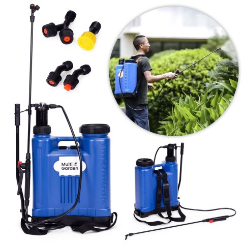 Opryskiwacz Ogrodowy plecakowy16L – MultiGarden z 4 Dyszami i Szelkami Opryskiwacz Ogrodowy plecakowy16L – MultiGarden z 4 Dyszami i Szelkami